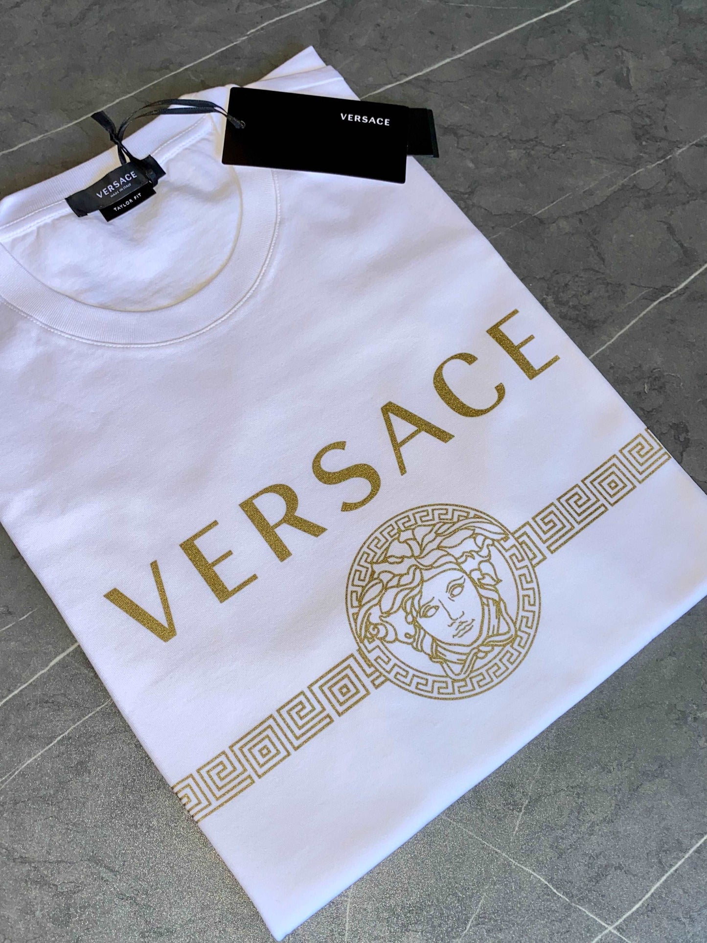 Tshirt Versace Medusa Blanca Dorado