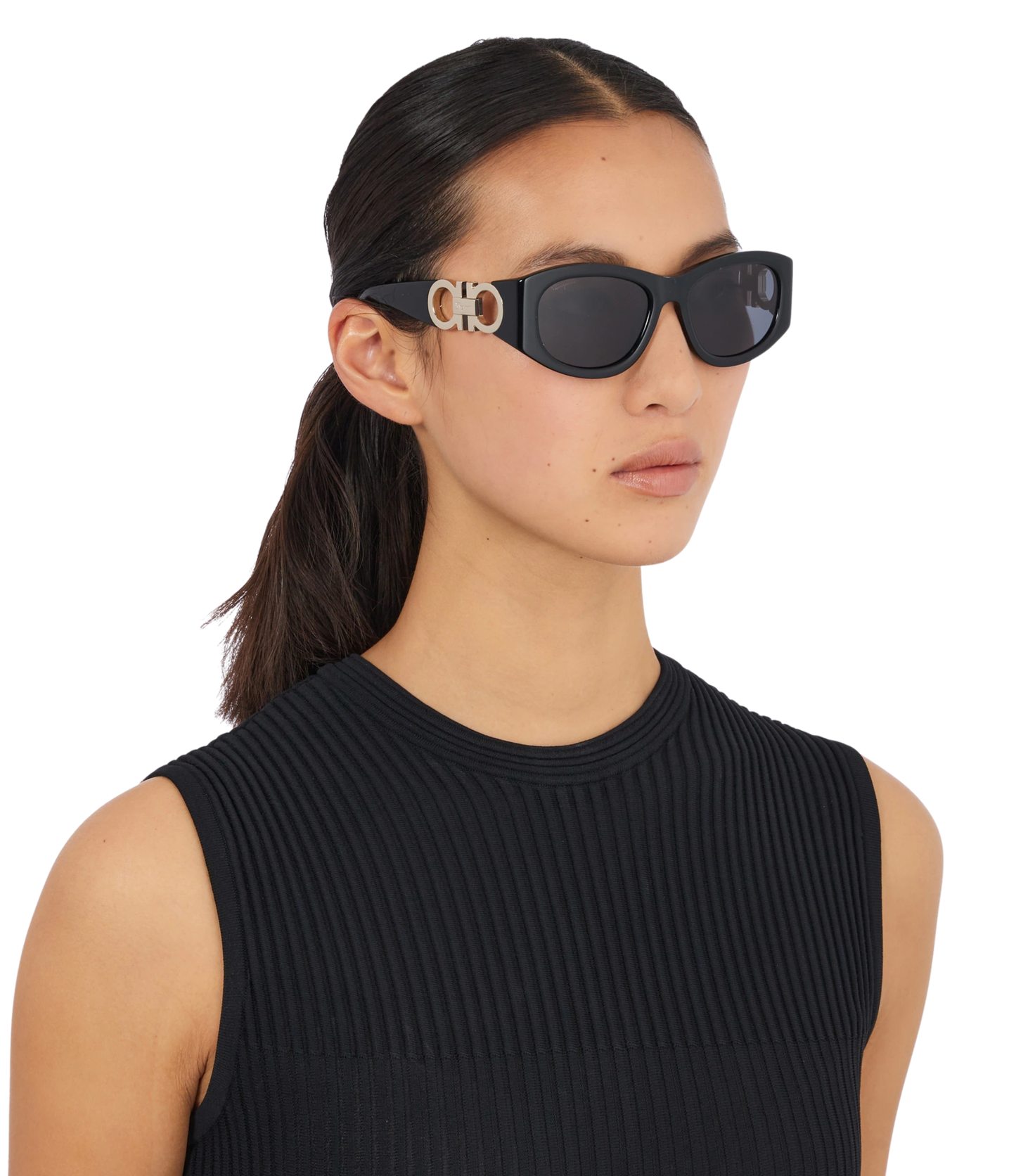 Lentes de Sol Ferragamo Cat Eye Negro