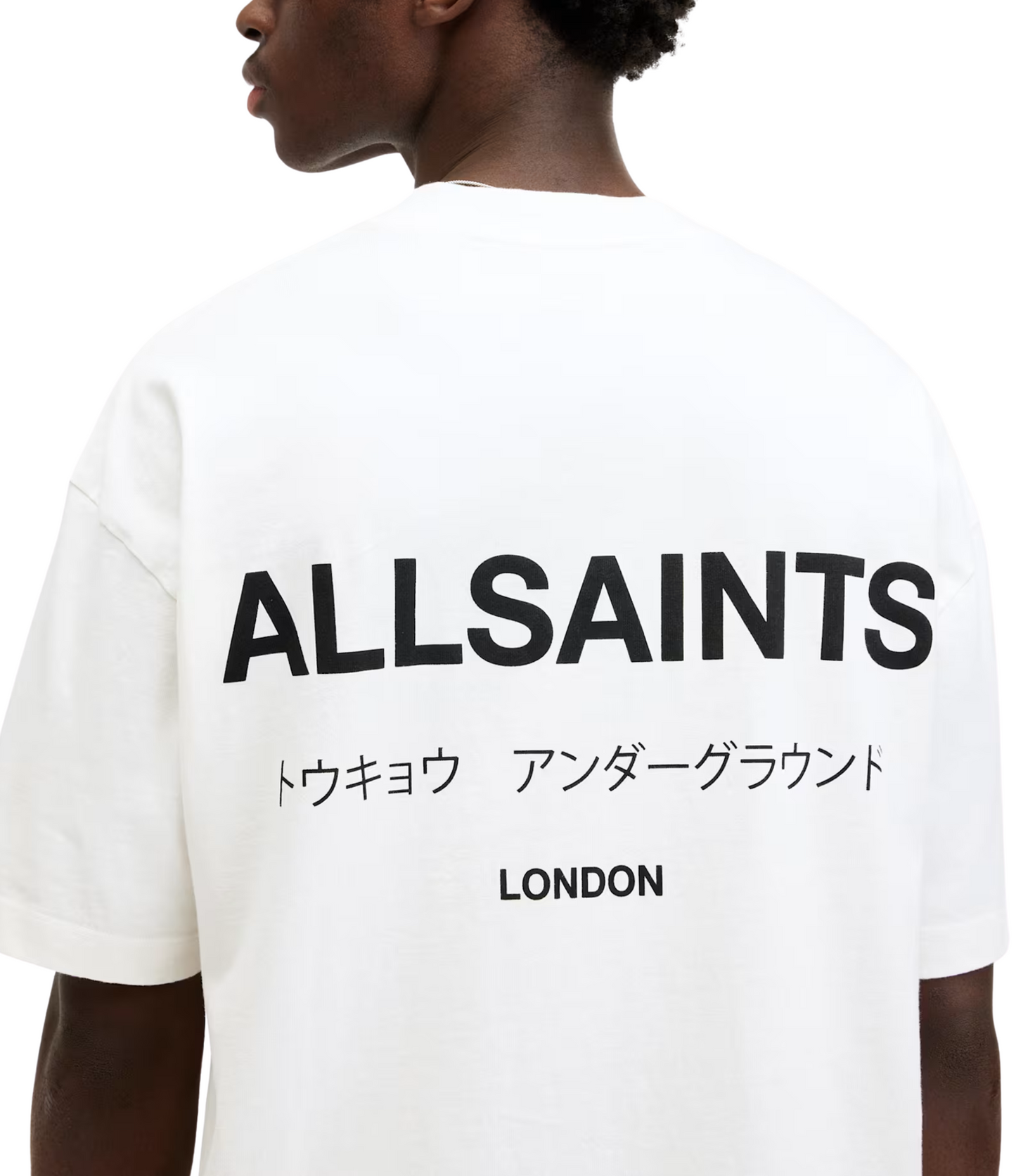 Playera AllSaints Blanca Underground