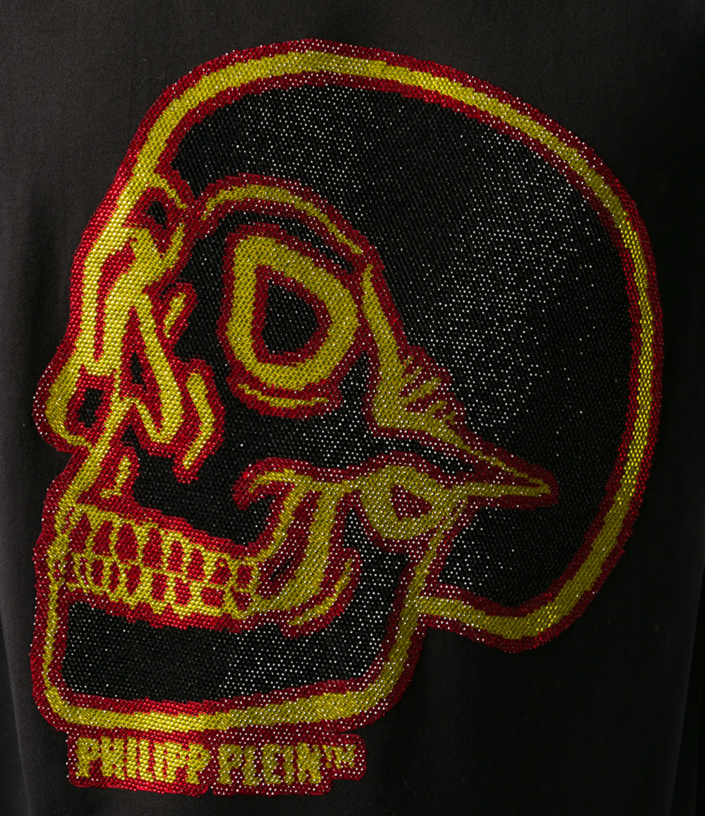 Playera Philipp Plein Skull Negra Cristales