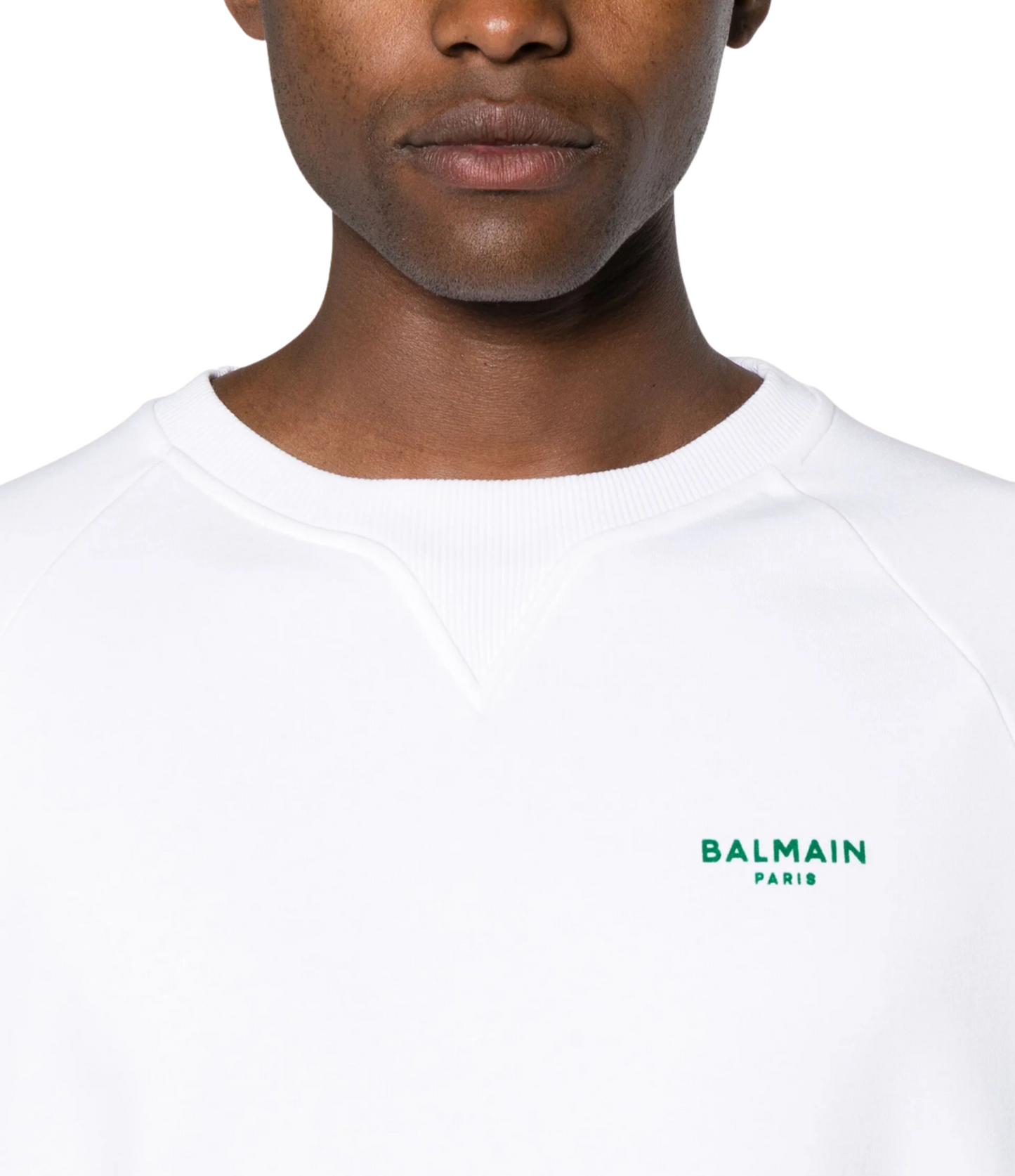 Sudadera Balmain Blanca Logo Hombre