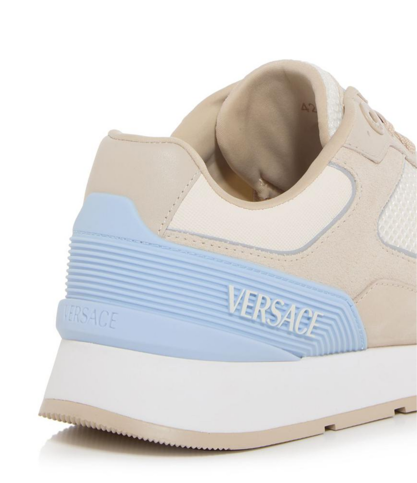 Tenis Versace Logo Beige Hombre