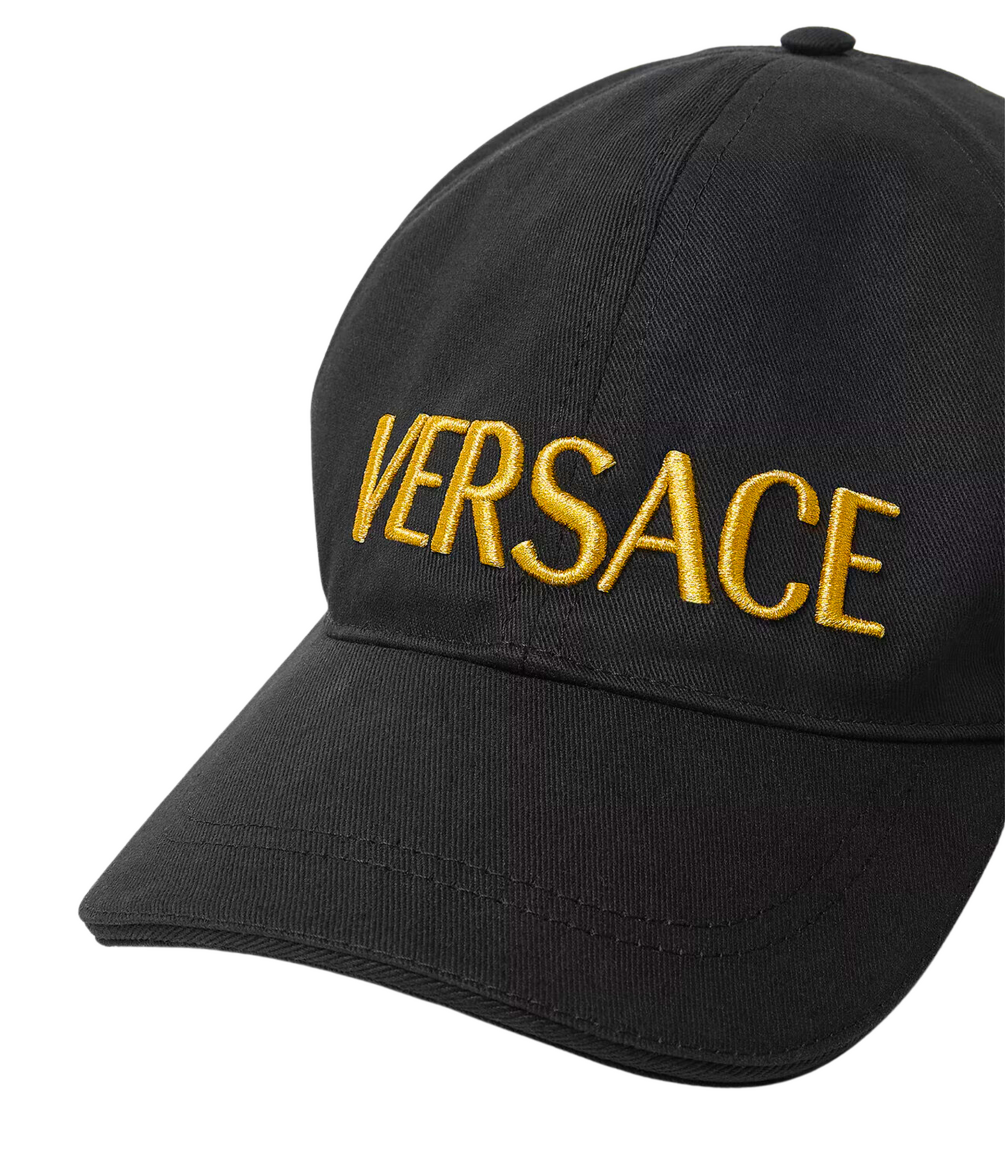 Gorra Versace Logo Dorado Negra