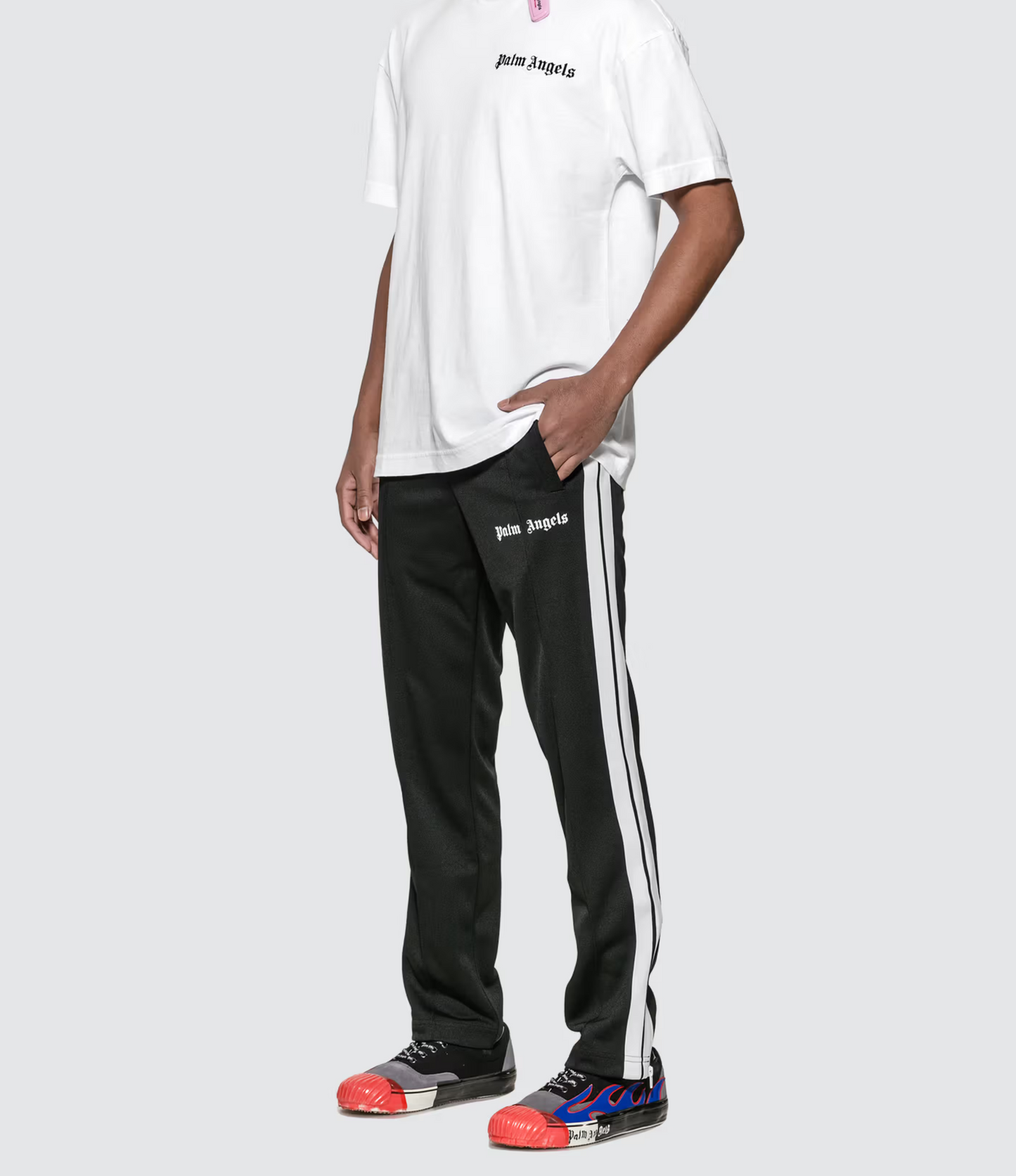 Pants Palm Angels Track Negro Logo