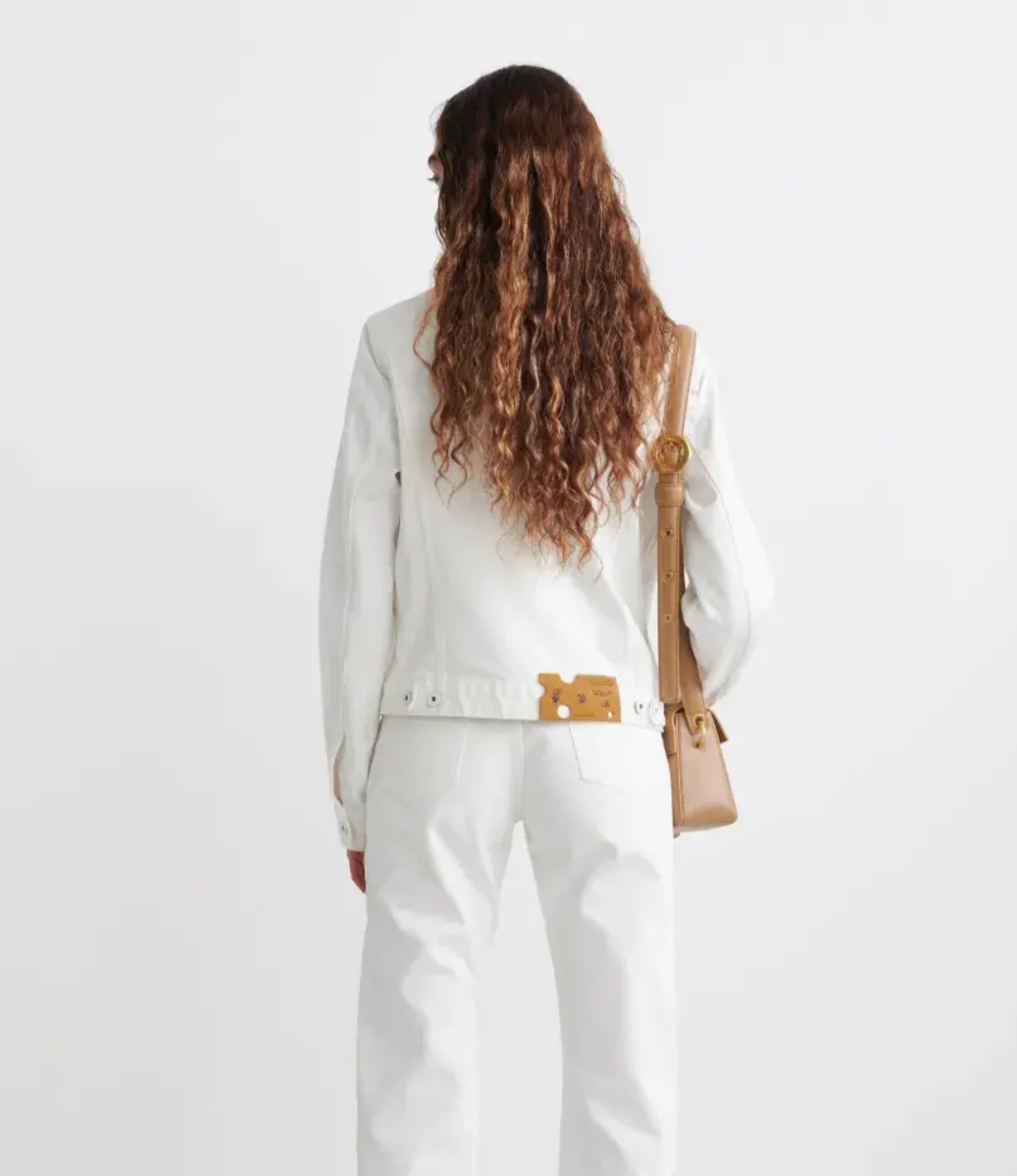 Chamarra Off White Mezclilla Blanca Dama