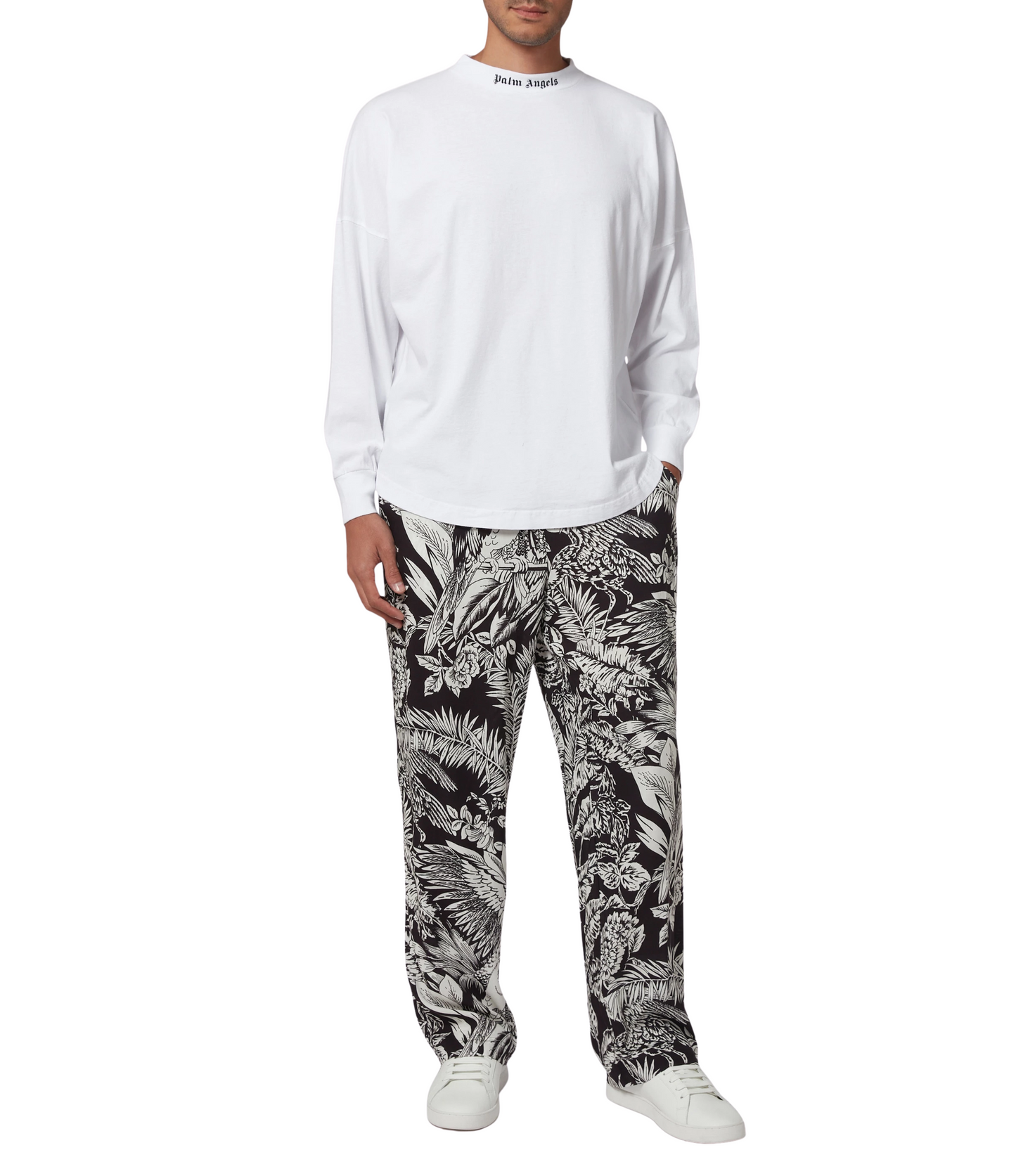Playera Palm Angels Doble Logo Blanca