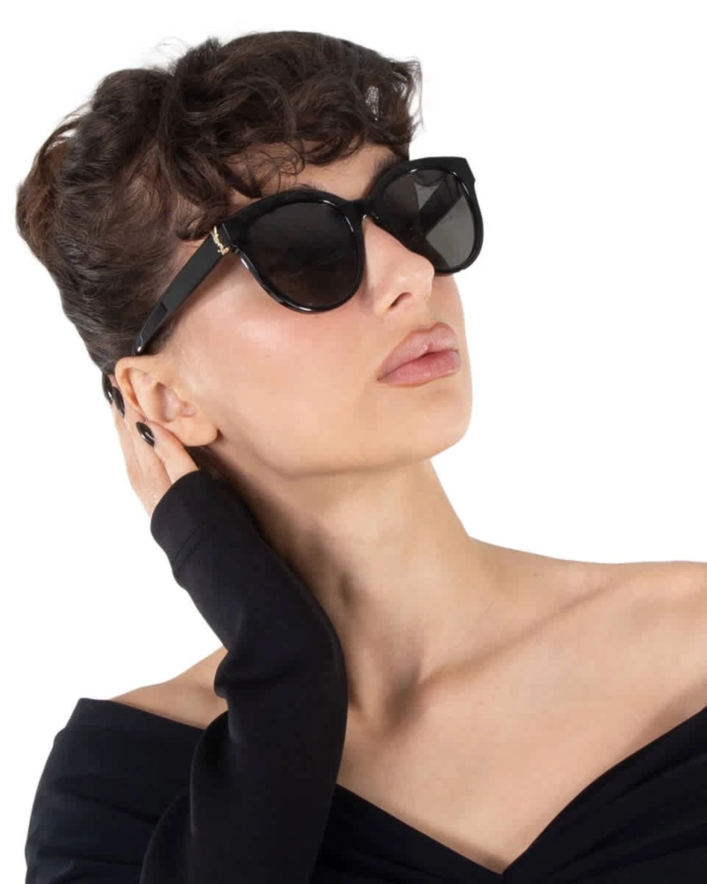 Saint Laurent Lentes de Sol Redondo Mujer