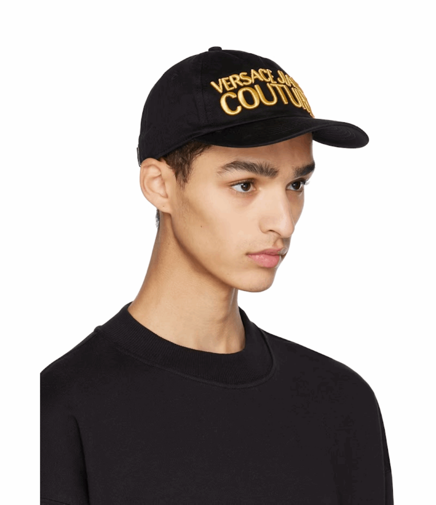 Gorra Versace JC Negro Logo Dorado