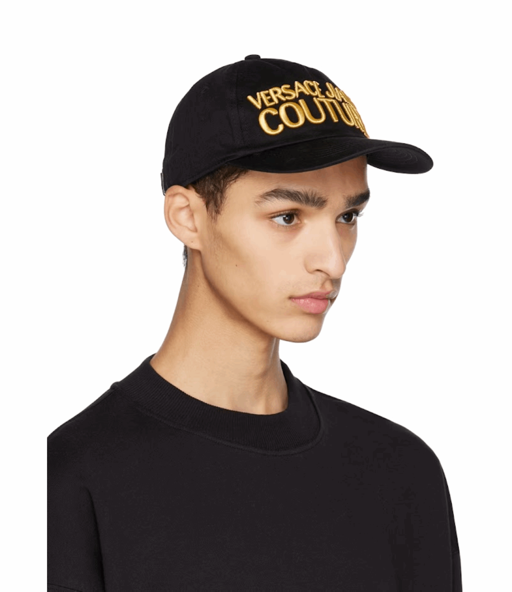 Gorra Versace JC Negro Logo Dorado