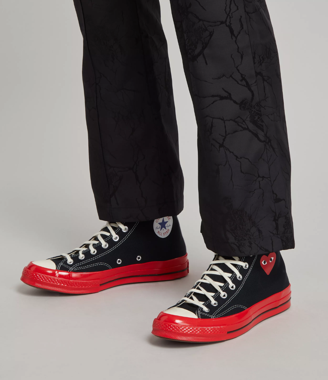Comme Des Garcons Play Converse Suela Roja High