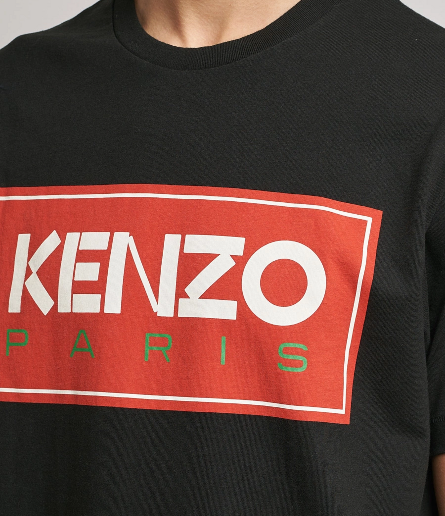 Playera Kenzo Box Logo Negro Hombre