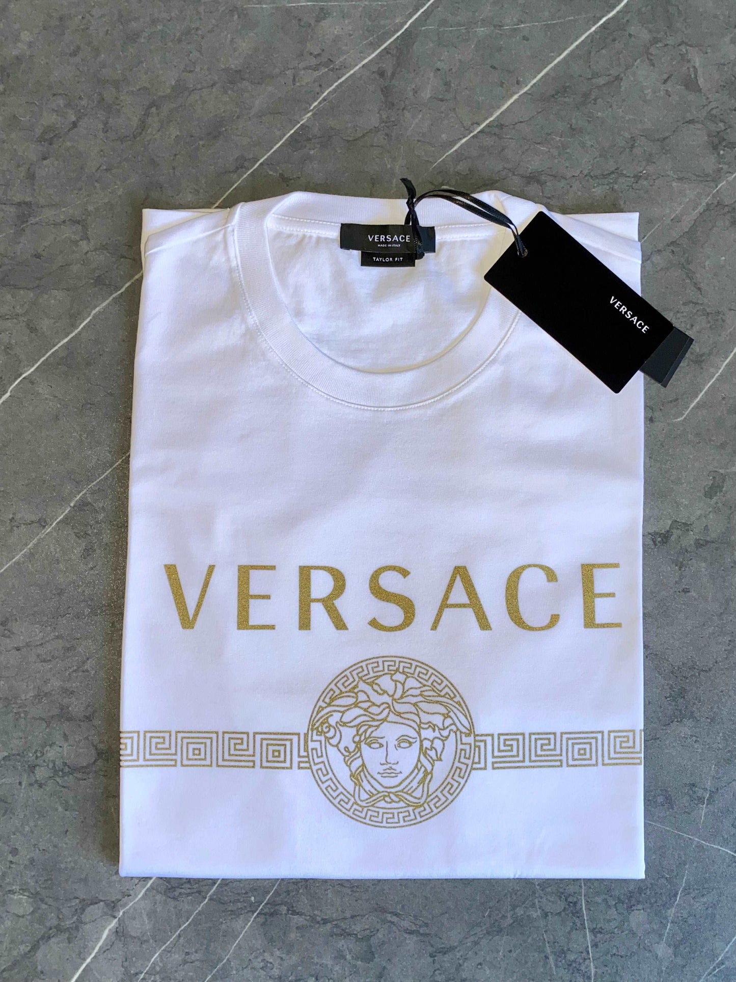 Tshirt Versace Medusa Blanca Dorado