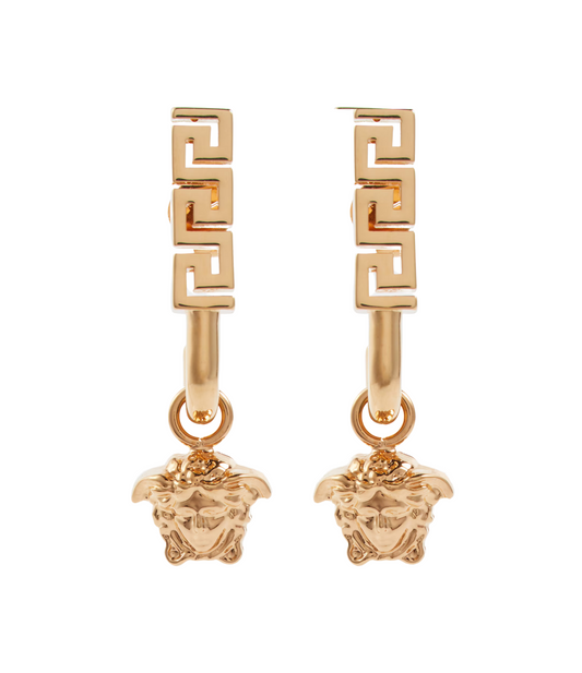 Aretes Versace Medusa Greca Oro