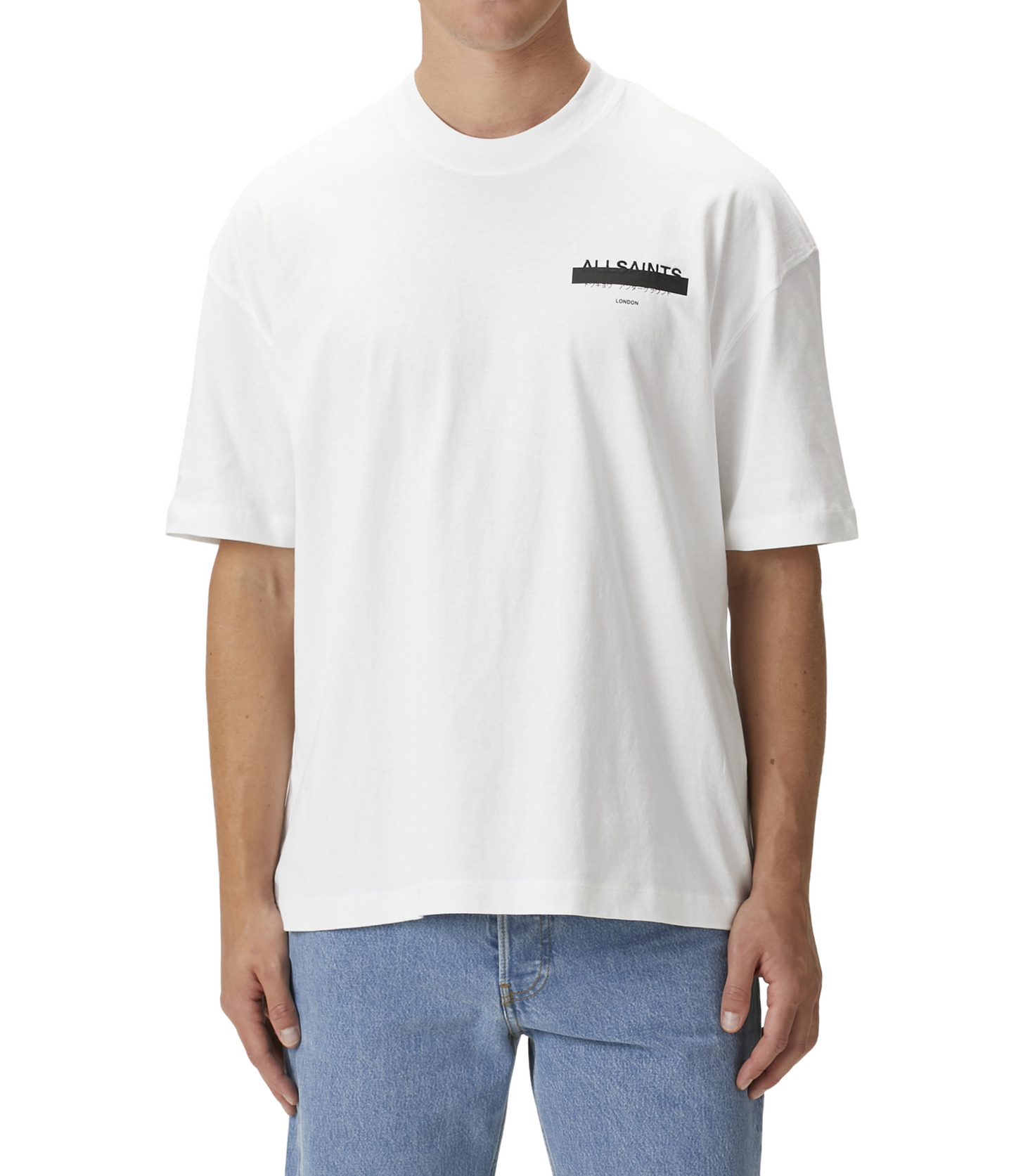 Playera AllSaints Blanca Redact