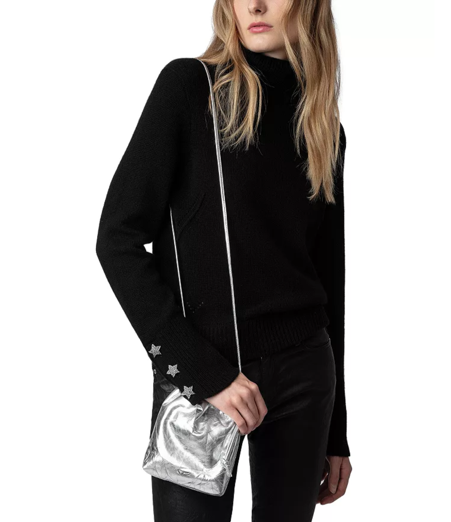 Zadig Voltaire Bolsa de Hombro Metalica