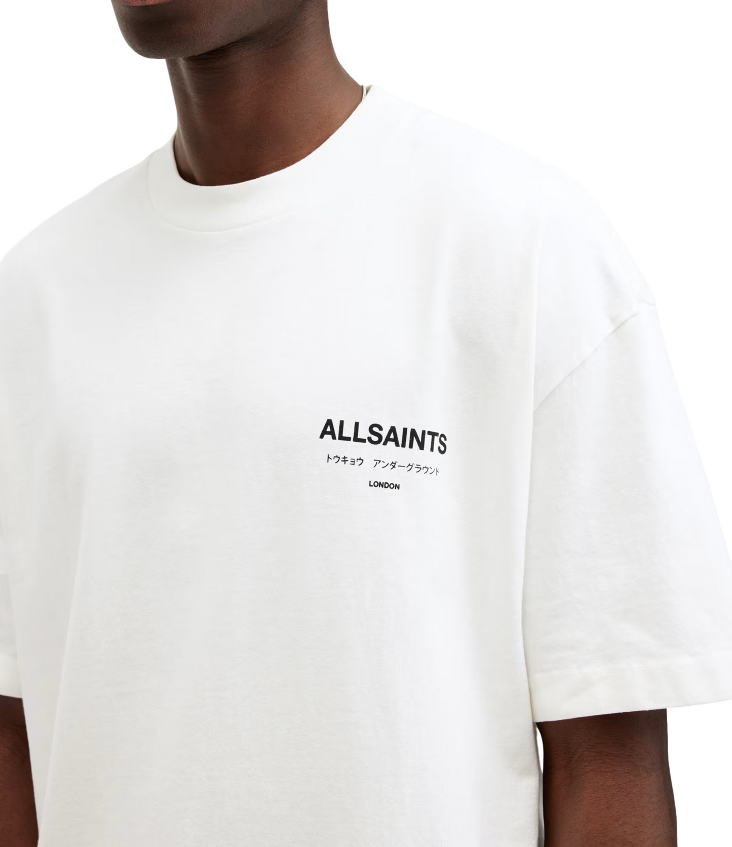 Playera AllSaints Blanca Underground