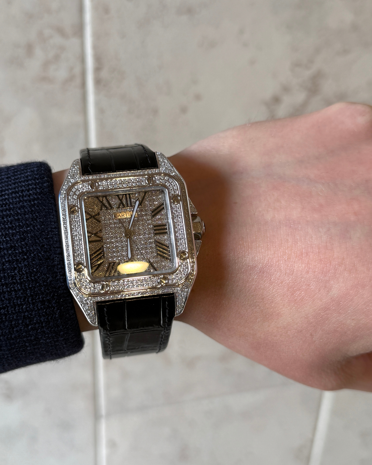 Cartier Santos XL Diamantes Iced Out