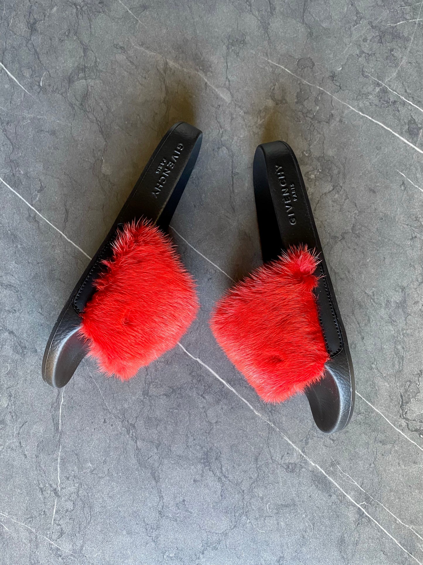 Sandalias Givenchy Fur Rojo