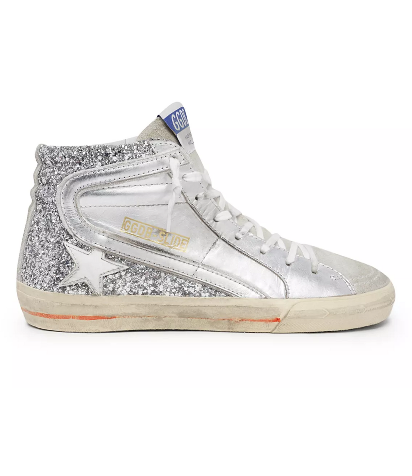 Tenis Golden Goose Plateado Glitter