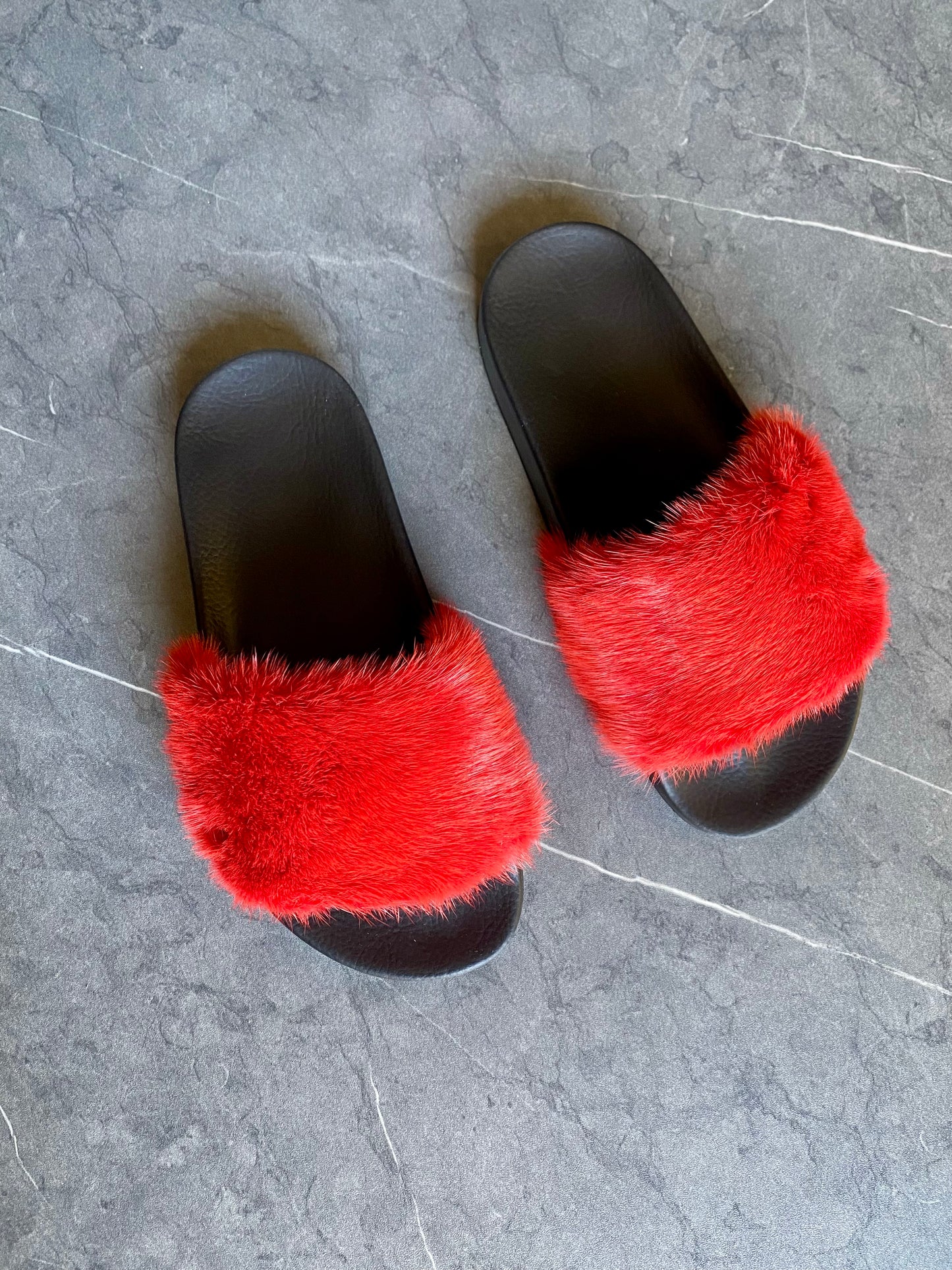 Sandalias Givenchy Fur Rojo