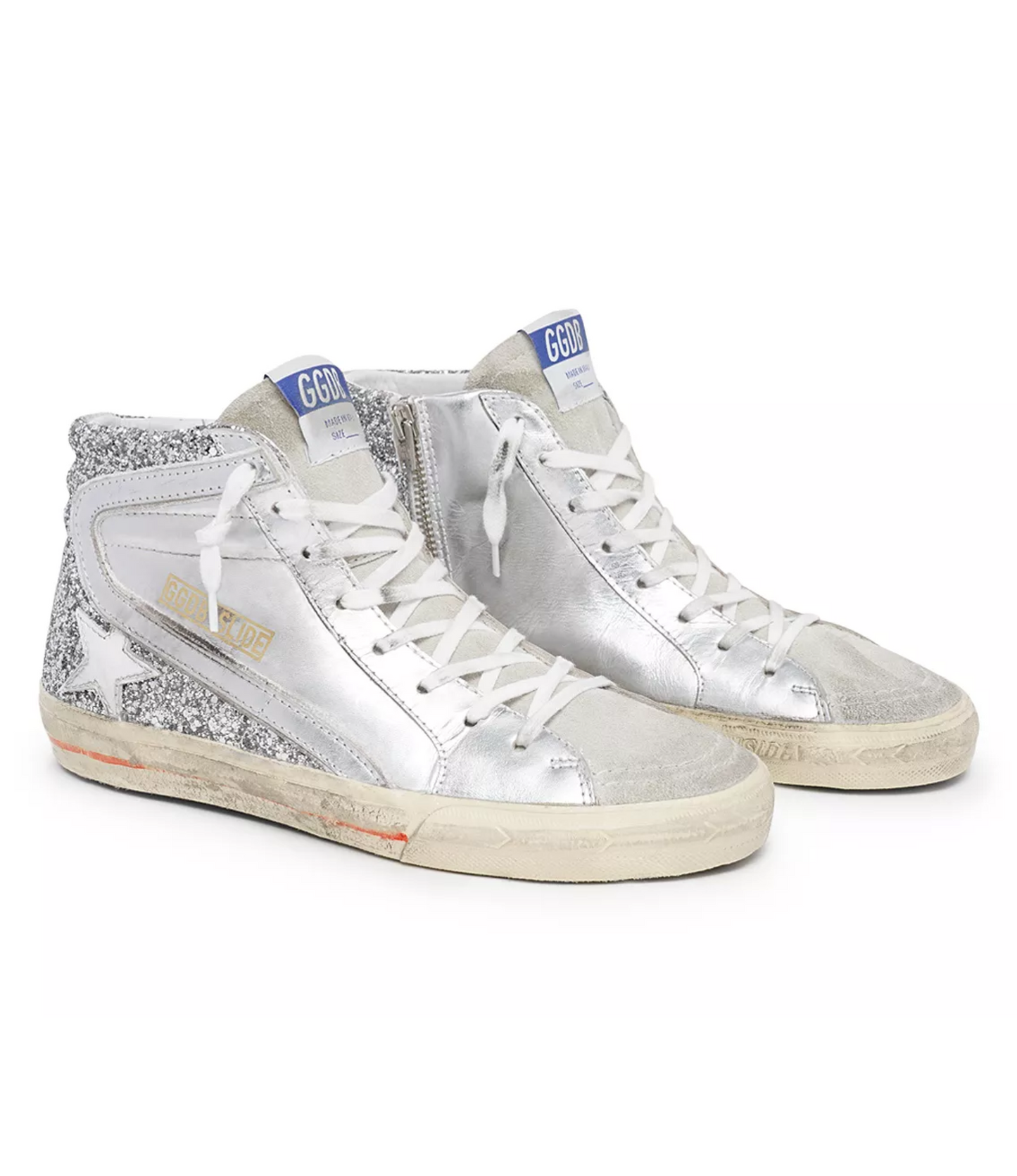 Tenis Golden Goose Plateado Glitter