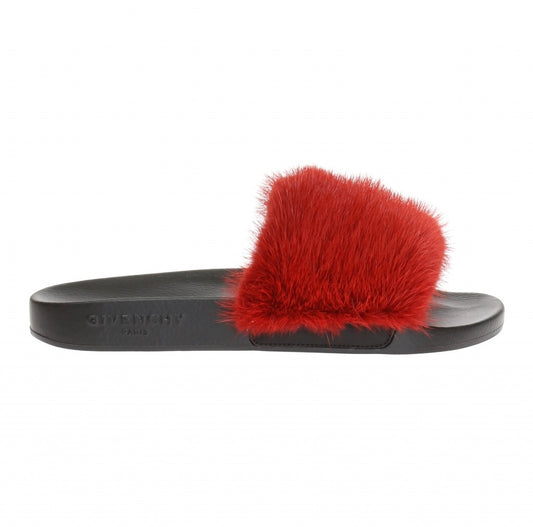 Sandalias Givenchy Fur Rojo