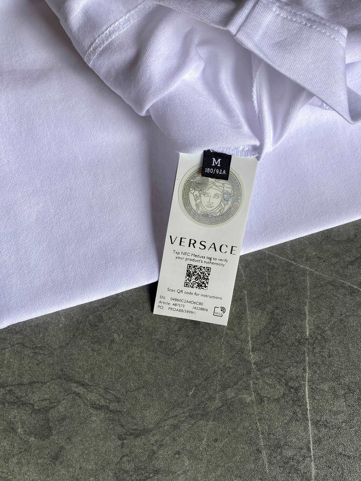 Tshirt Versace Medusa Blanca Negro