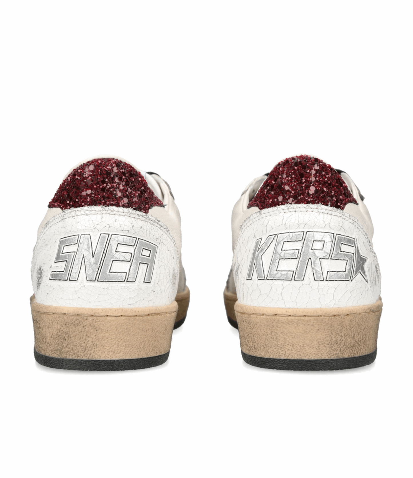 Tenis Golden Goose Ball Star Rojo Glitter