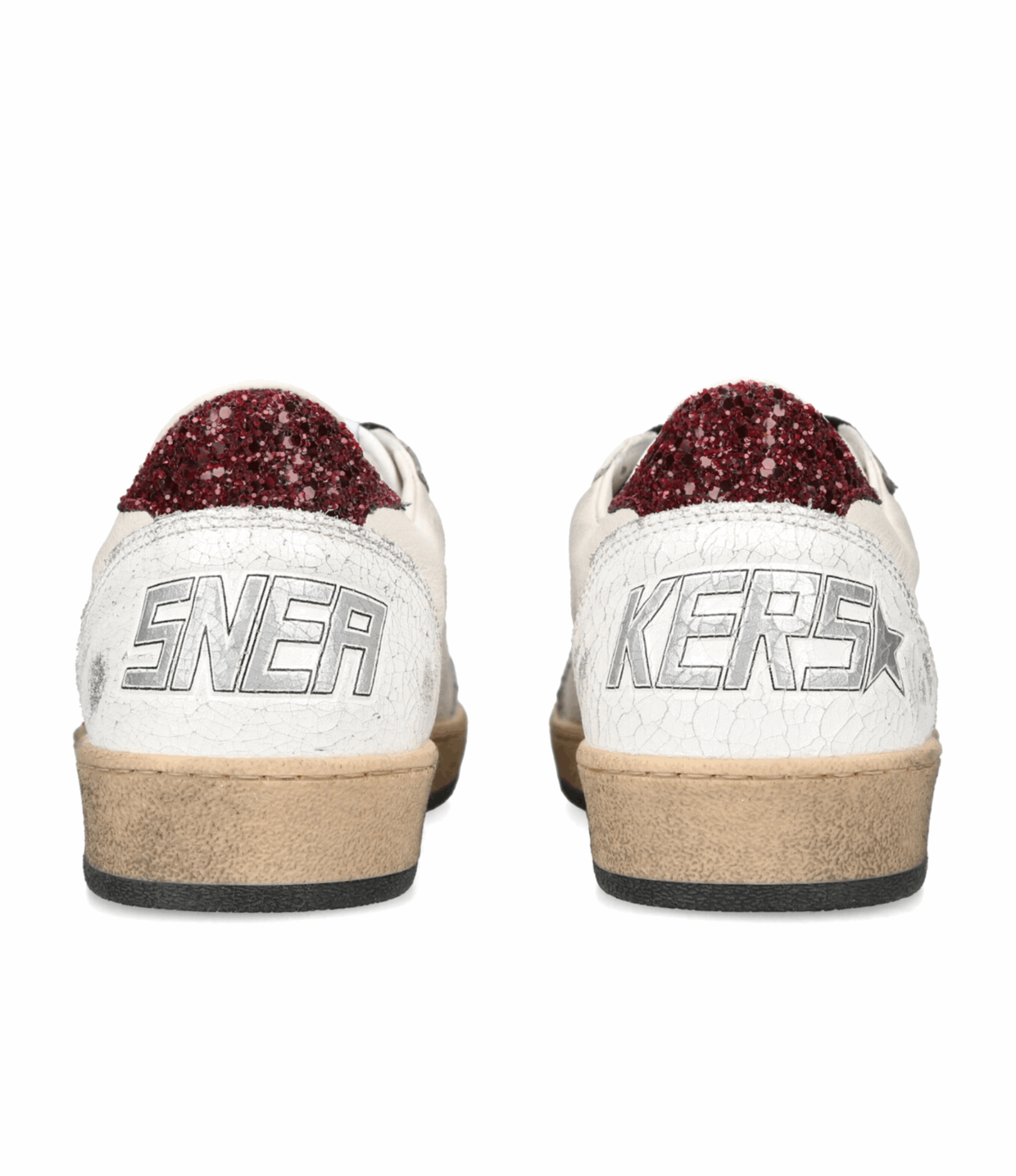 Tenis Golden Goose Ball Star Rojo Glitter