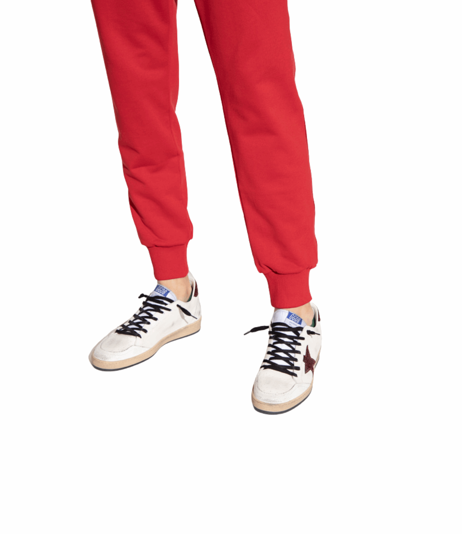Tenis Golden Goose Ball Star Rojo Glitter